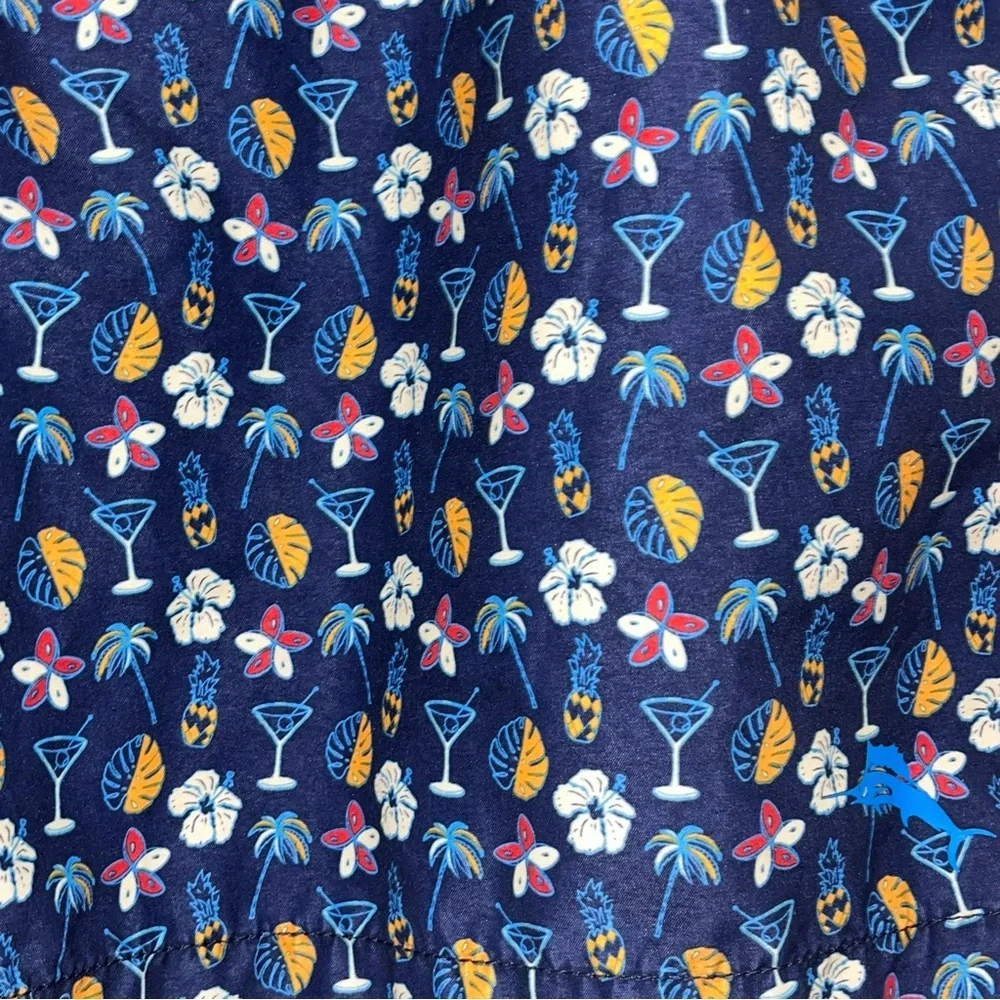 Tommy Bahama Swim Trunks Size XXL Martini Print 8”